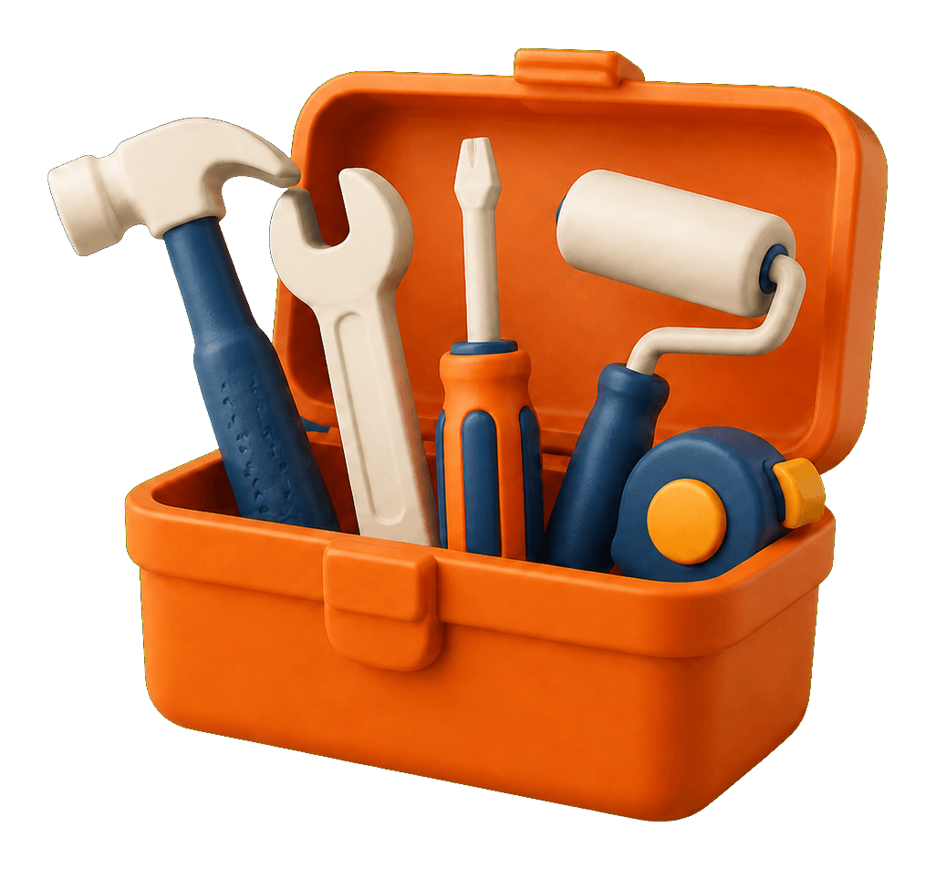Caja de herramientas para proyectos del hogar